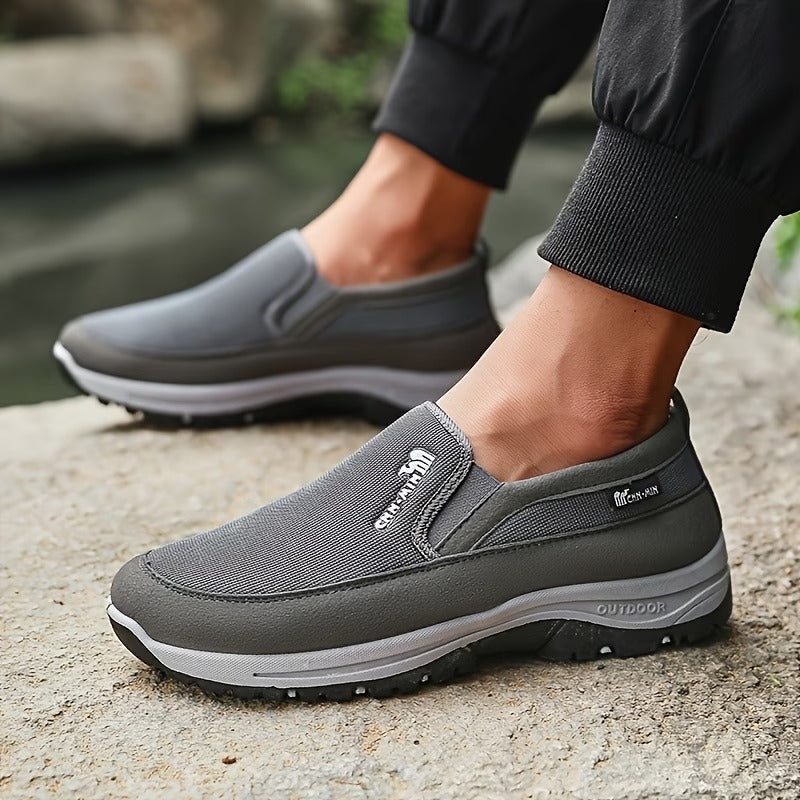 Men'S Comfortable Non-Slip Loafers | Solid Color Breathable Knitted Slip-On, Thick Sole Lightweight Casual Shoes for All-Season Outdoor Activities And Daily