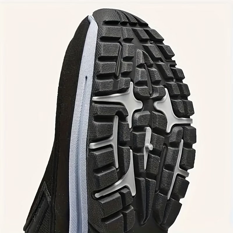 Men'S Comfortable Non-Slip Loafers | Solid Color Breathable Knitted Slip-On, Thick Sole Lightweight Casual Shoes for All-Season Outdoor Activities And Daily