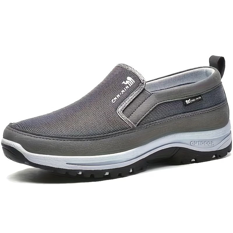 Men'S Comfortable Non-Slip Loafers | Solid Color Breathable Knitted Slip-On, Thick Sole Lightweight Casual Shoes for All-Season Outdoor Activities And Daily